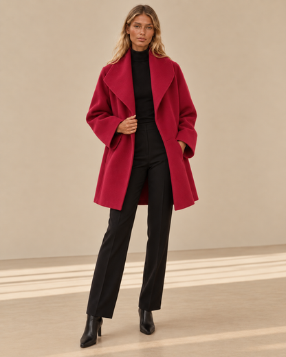 Paola™ | Cappotto in lana dalla linea morbida