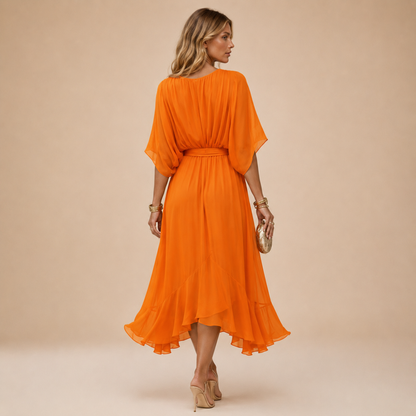Serena | Abito in chiffon con scollo a V