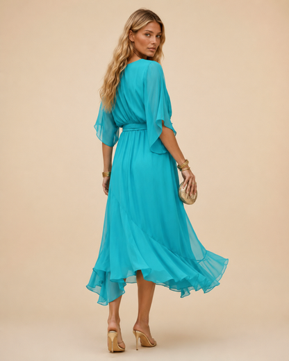 Serena | Abito in chiffon con scollo a V