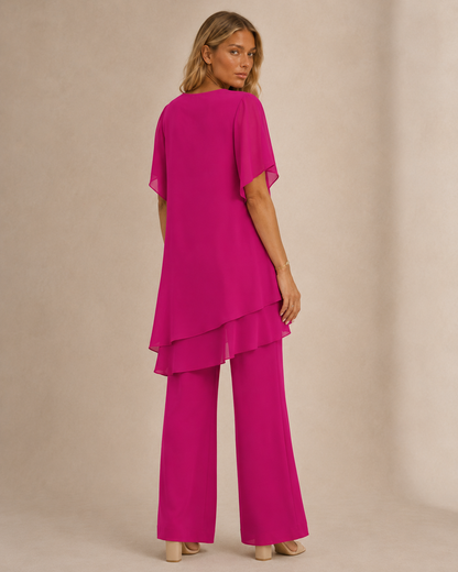 Francesca™ | Completo fluido con pantalone ampio