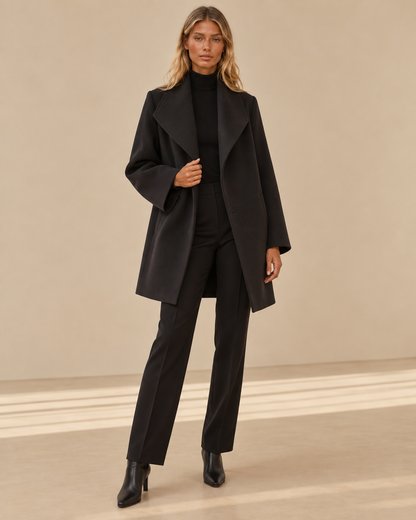 Paola™ | Cappotto in lana dalla linea morbida