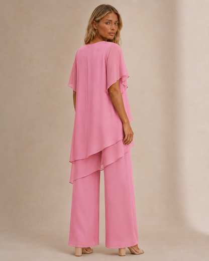 Francesca™ | Completo fluido con pantalone ampio