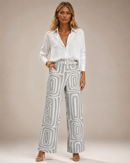 Flavia™ | Completo sartoriale con pantalone fluido