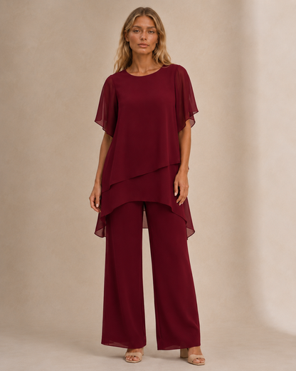 Francesca™ | Completo fluido con pantalone ampio