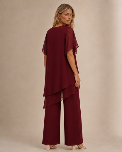 Francesca™ | Completo fluido con pantalone ampio