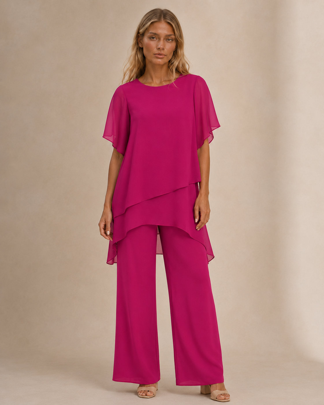 Francesca™ | Completo fluido con pantalone ampio