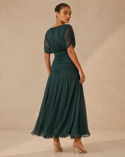 Elena™ | Abito lungo floreale con scollo a V
