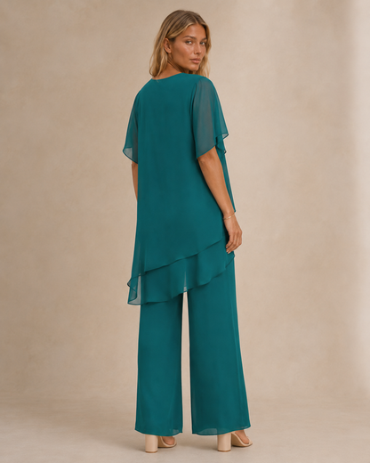 Francesca™ | Completo fluido con pantalone ampio