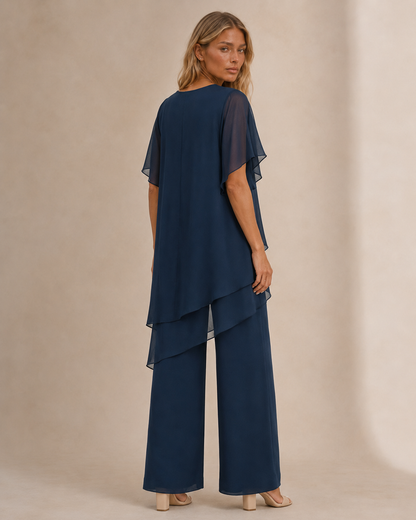 Francesca™ | Completo fluido con pantalone ampio