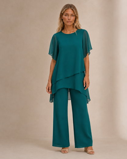 Francesca™ | Completo fluido con pantalone ampio