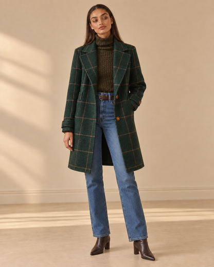 Ginevra™ | Cappotto in tweed a quadri