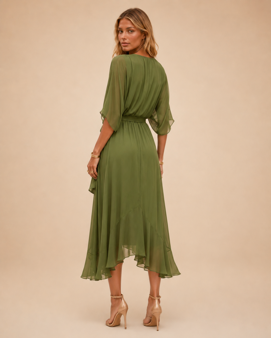 Serena | Abito in chiffon con scollo a V