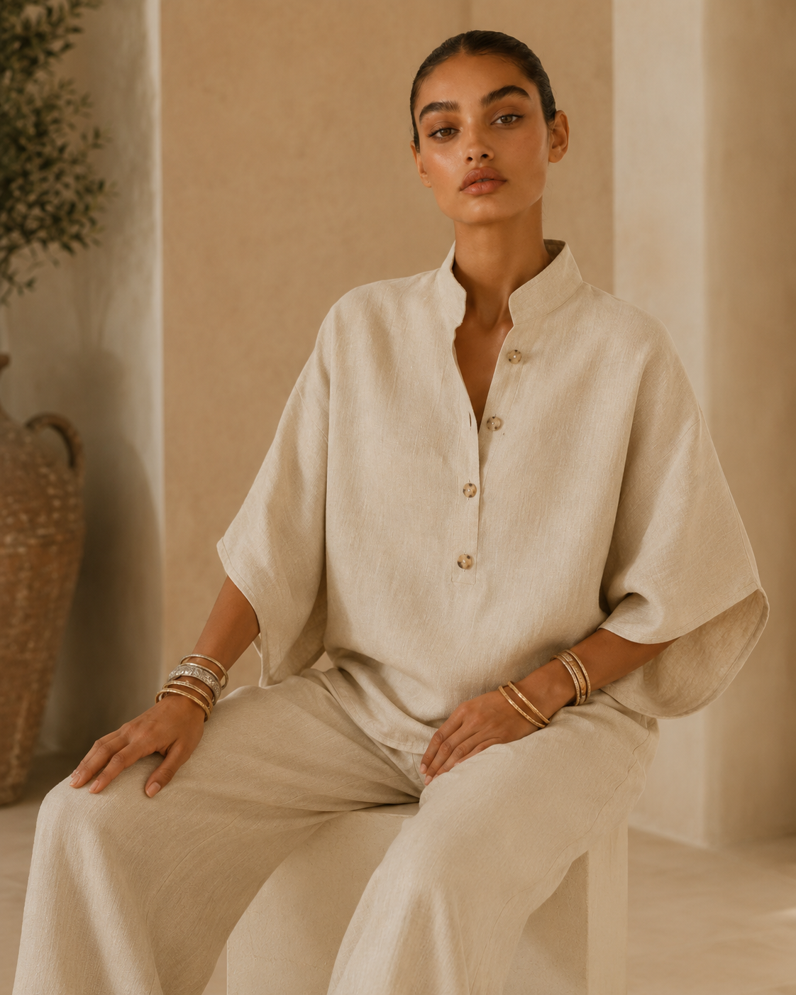 Valentina™ | Completo fluido in cotone e lino