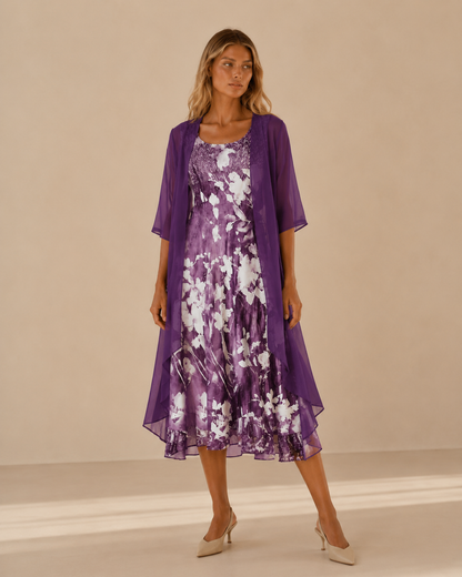 Giuliana™ | Abito midi floreale a strati