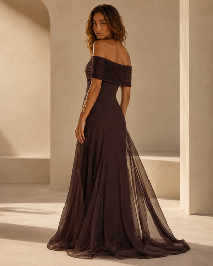 Diana™ | Abito off-shoulder dalla linea fluida