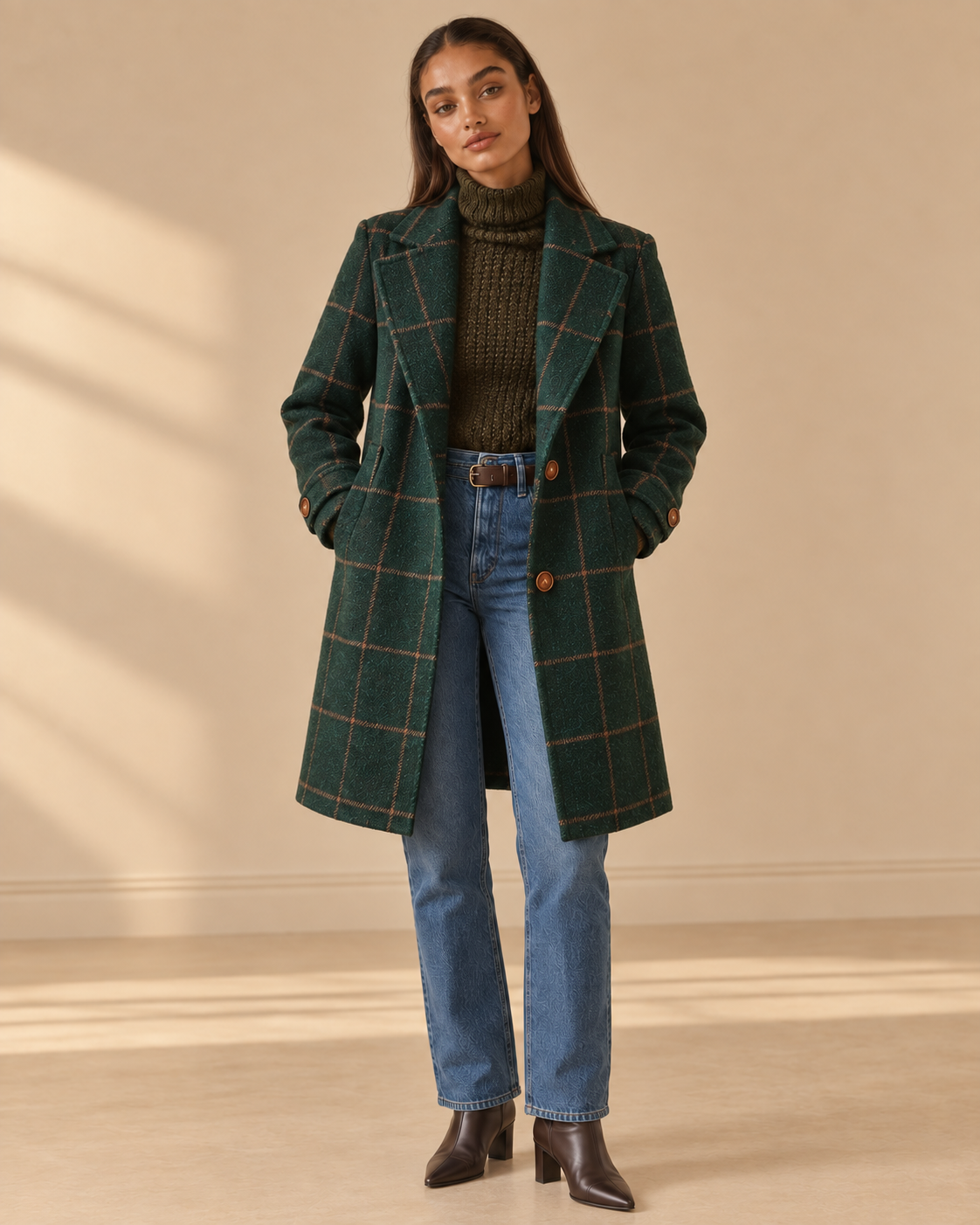 Ginevra™ | Cappotto in tweed a quadri