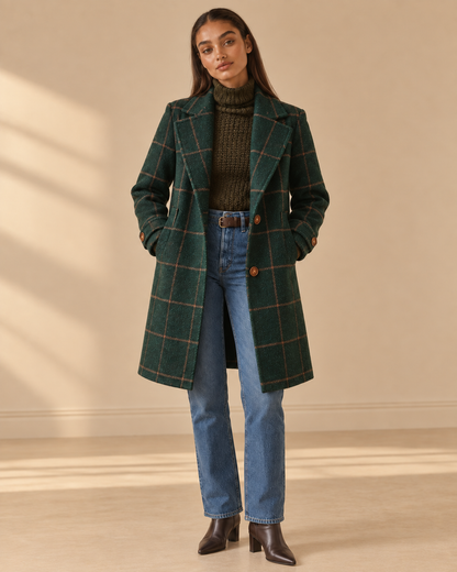 Ginevra™ | Cappotto in tweed a quadri