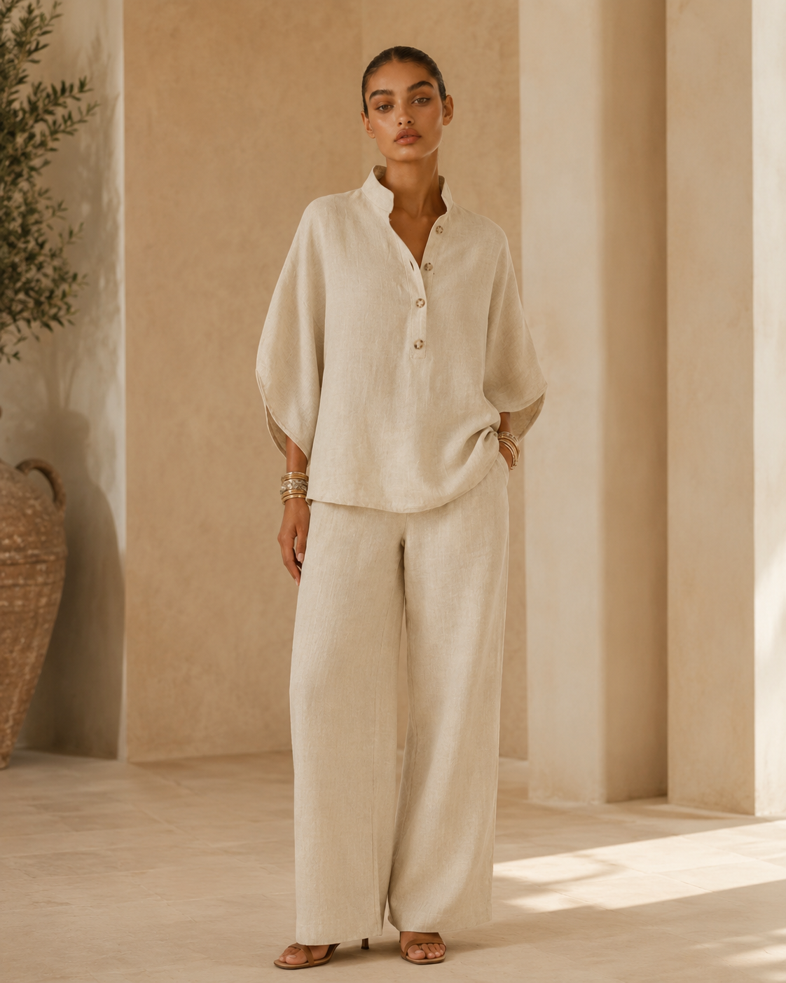 Valentina™ | Completo fluido in cotone e lino
