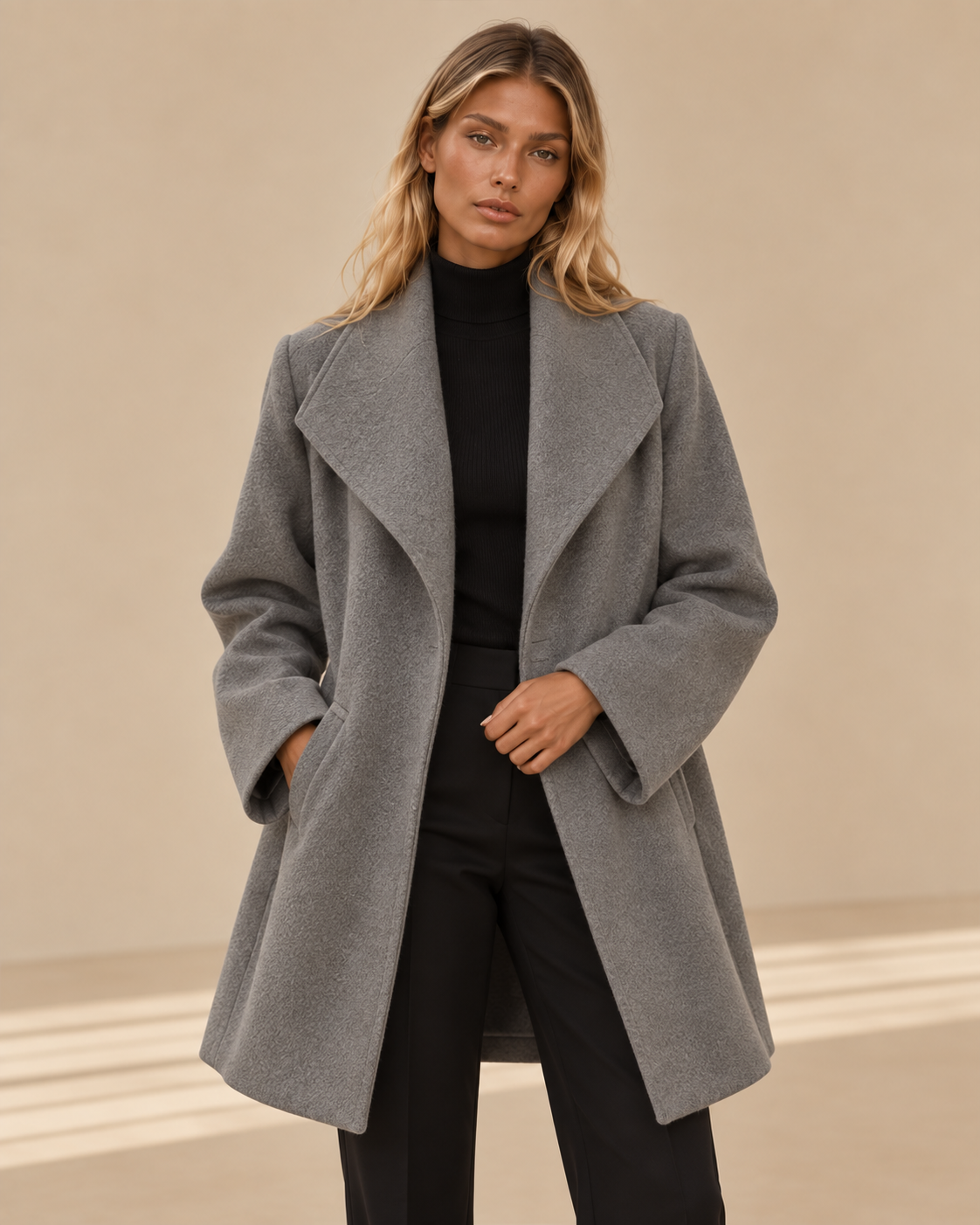 Paola™ | Cappotto in lana dalla linea morbida
