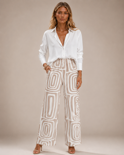 Flavia™ | Completo sartoriale con pantalone fluido