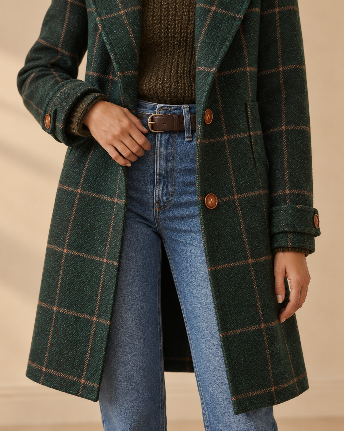 Ginevra™ | Cappotto in tweed a quadri