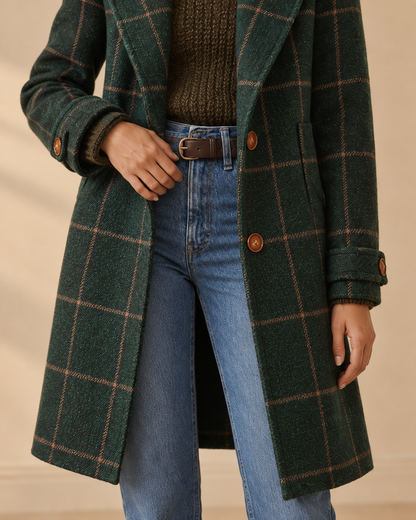 Ginevra™ | Cappotto in tweed a quadri
