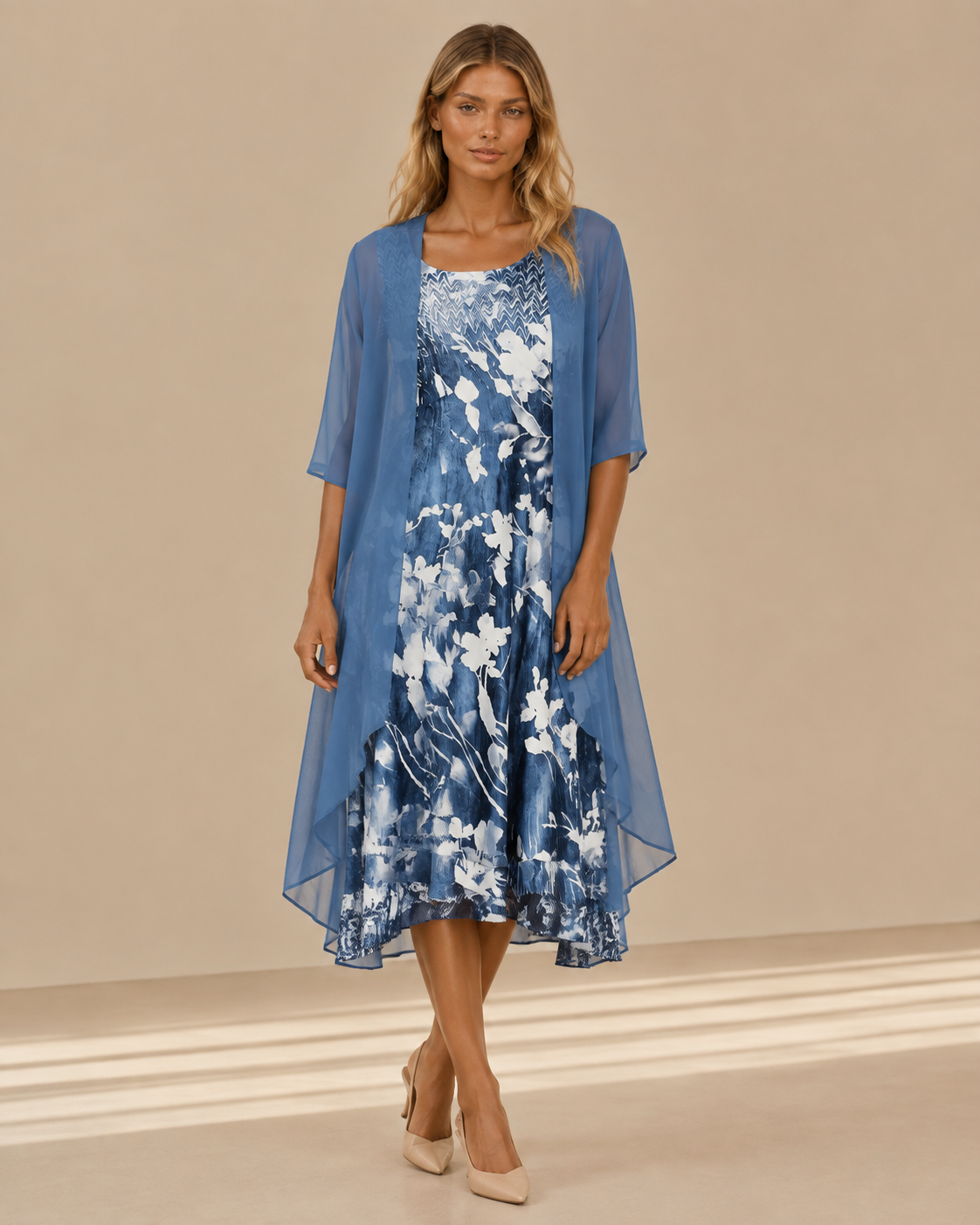 Giuliana™ | Abito midi floreale a strati