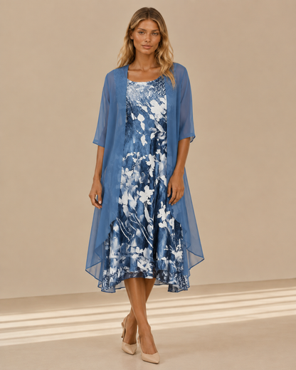 Giuliana™ | Abito midi floreale a strati