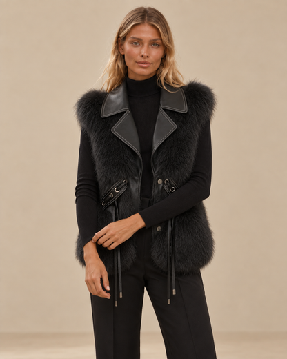 Ludovica™ | Gilet con ampi revers e cintura