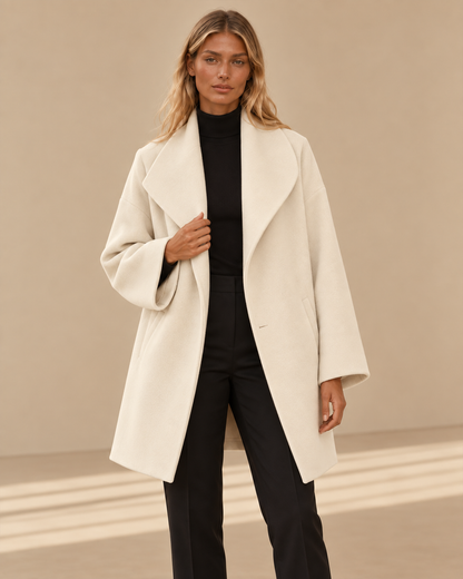 Paola™ | Cappotto in lana dalla linea morbida