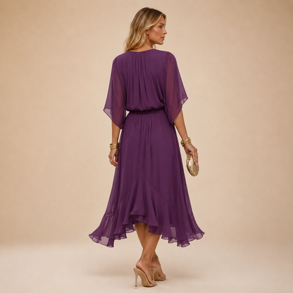 Serena | Abito in chiffon con scollo a V