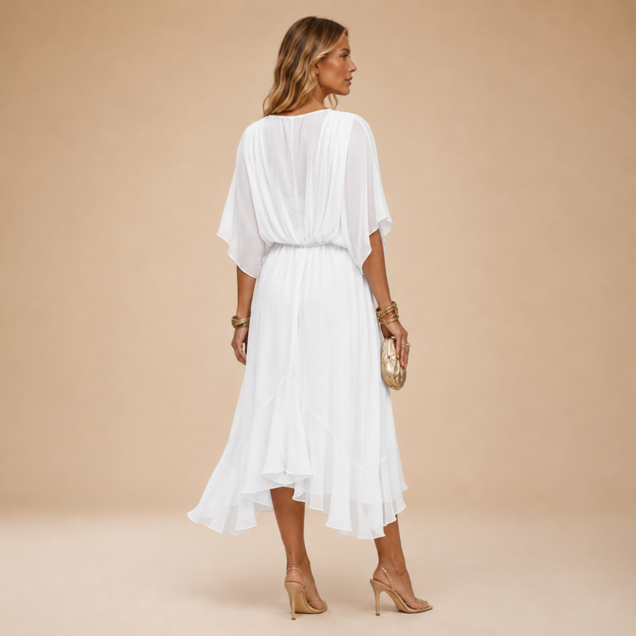 Serena | Abito in chiffon con scollo a V