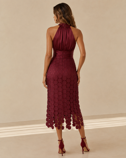 Lavinia™ | Abito midi con cintura e applicazioni