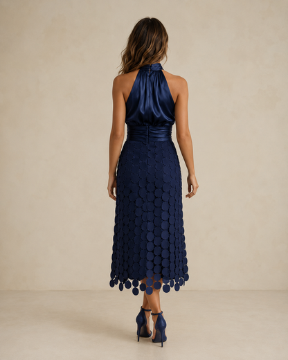 Lavinia™ | Abito midi con cintura e applicazioni