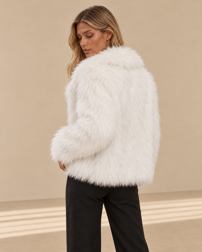 Ilaria™ | Giacca effetto pelliccia con revers