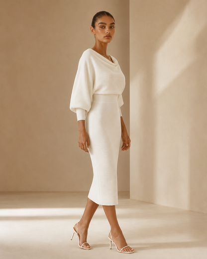 Isabella™ | Abito con collo a cascata