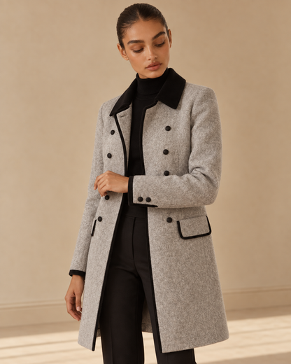 Martina™ | Cappotto lungo con abbottonatura frontale