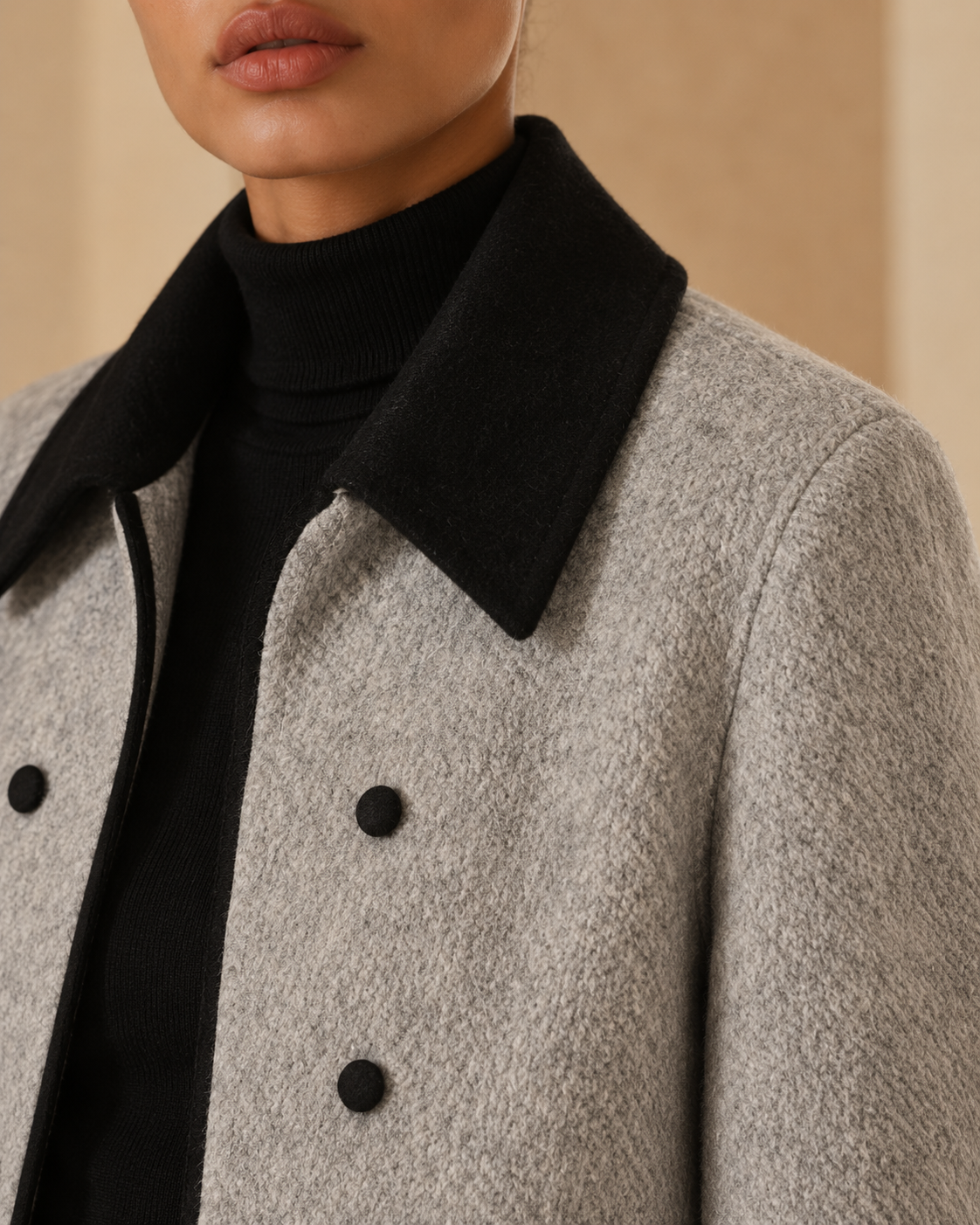 Martina™ | Cappotto lungo con abbottonatura frontale