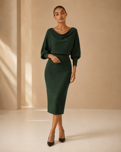 Isabella™ | Abito con collo a cascata