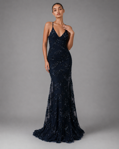Serenissima™ | Abito con Paillettes e Schiena Scoperta