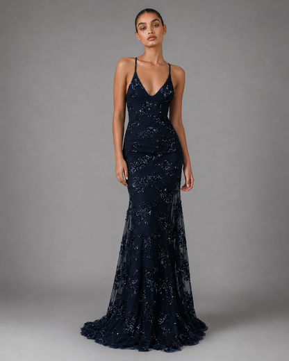 Serenissima™ | Abito con Paillettes e Schiena Scoperta